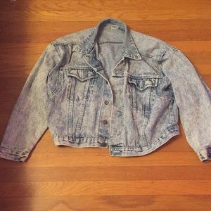 Vintage acid wash denim jacket
